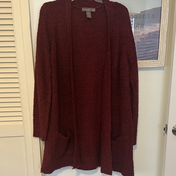 Alexandra + Oak Sweaters - Size XL Alexandra & Oak Marroon Long Cardigan Open Front Duster Sweater